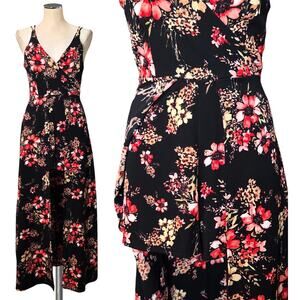 Mi Ami MIAMI Hi Lo Maxi Dress With Open Front Shorts Attached  M